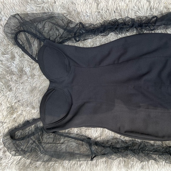 Mesh Puff Long Sleeve Dress - Picture 7 of 8